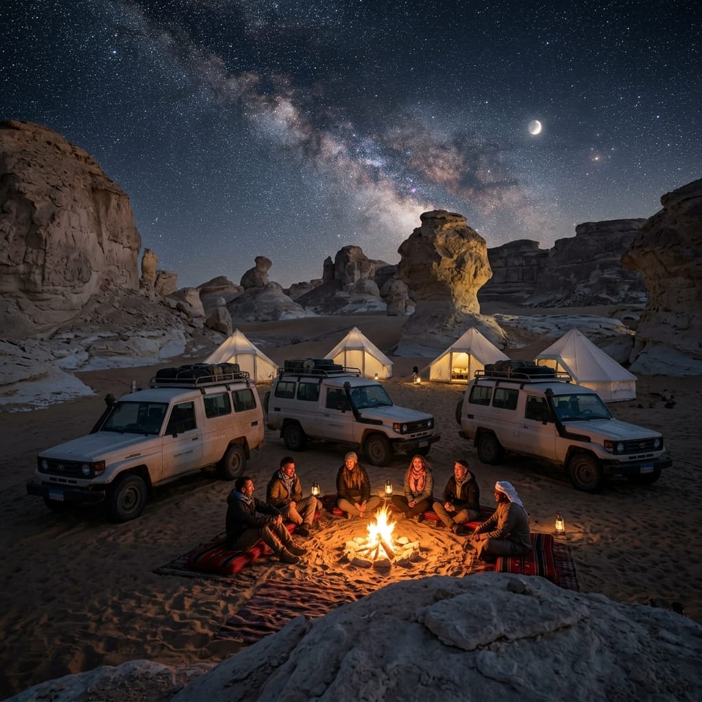 Bahariya Oasis & White Desert Overnight Safari Adventure from Cairo