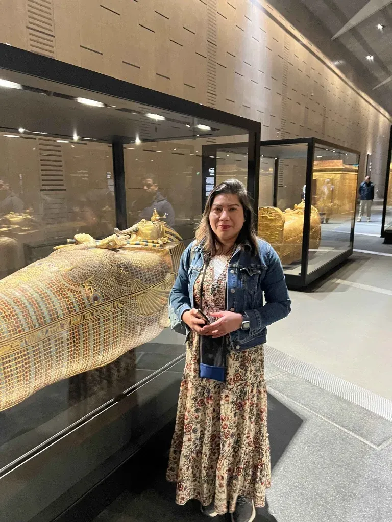 Mrs Norhan at Grand Egyptian Museum (GEM)