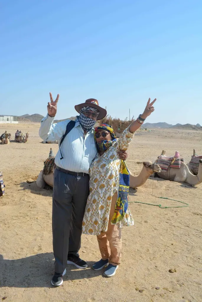 Couple From India at Hurghada Desert Safari