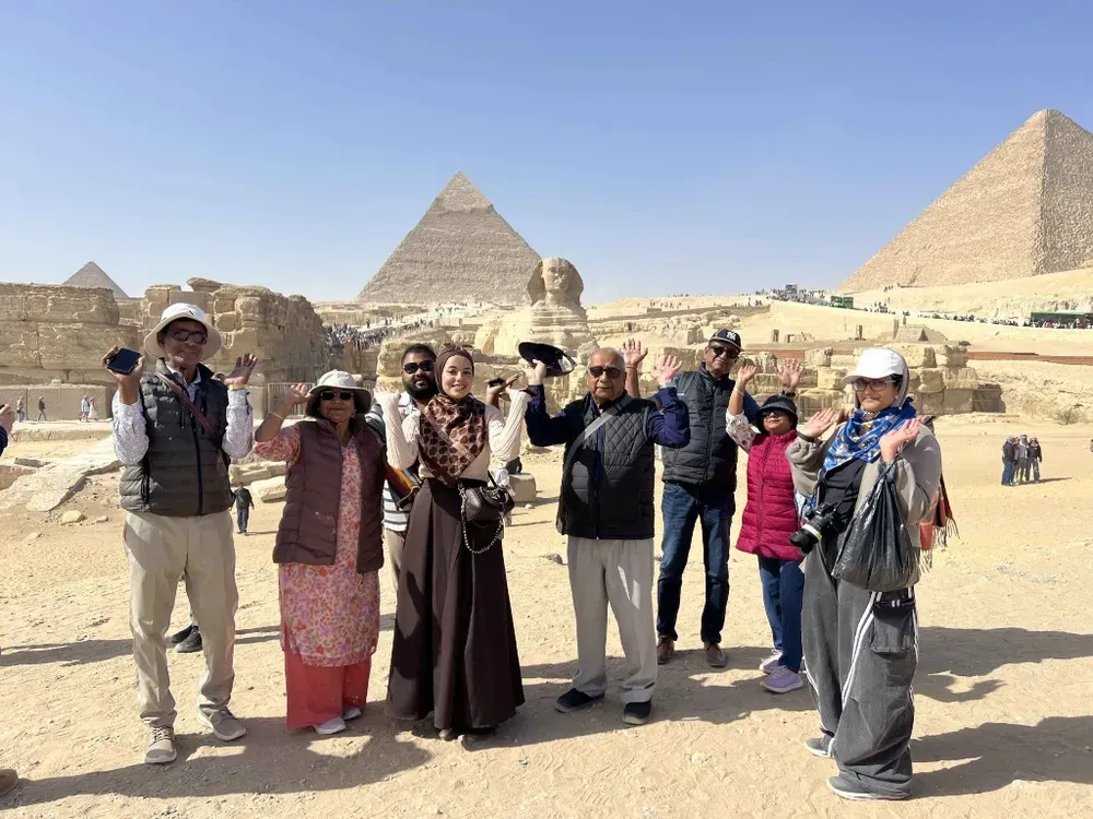 Mr. Bivash & Friends at Giza Pyramids & Sphinx