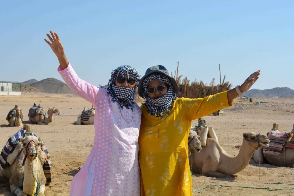 Mrs Arpona & Mrs Sonali at Hurghada Desert Safari